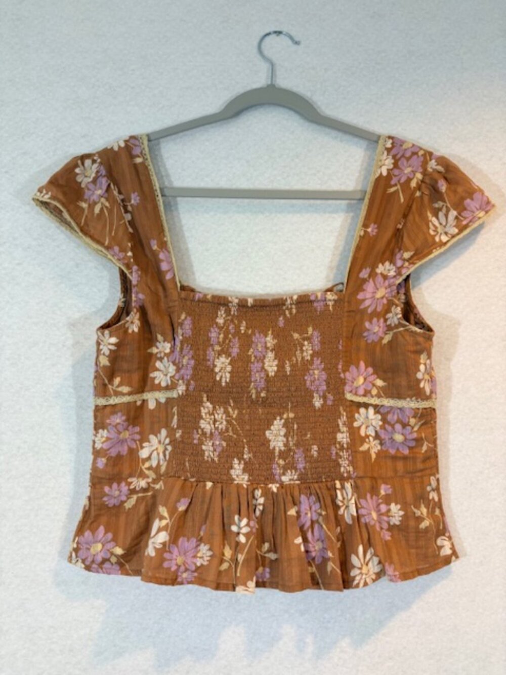 Free People Call Me Baby Meerkat Combo Daisy Brown Motif Size Large NWT - Picture 8 of 10